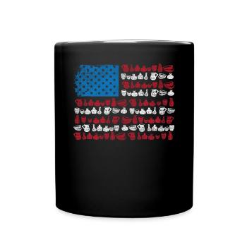 Pottery Ceramics Artist American - Full Colour Mug - black - Front