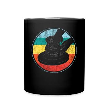 Pottery Ceramics Artist Retro - Full Colour Mug - black - Front