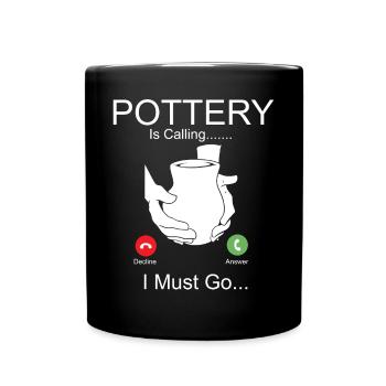 Pottery Ceramics Artist Phone - Full Colour Mug - black - Front