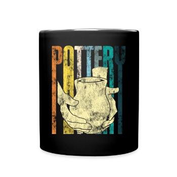 Pottery Ceramics Artist Retro - Tasse einfarbig - Schwarz - Vorne