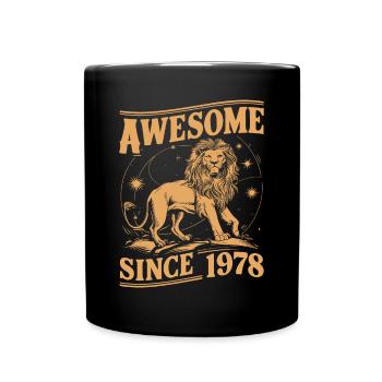 Signe astrologique Lion Zodiaque Année d’anniversaire 1978Leo - Mug uni - noir - Devant