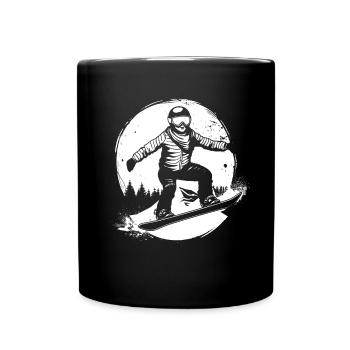 Snowboarder Drawing - Full Colour Mug - black - Front
