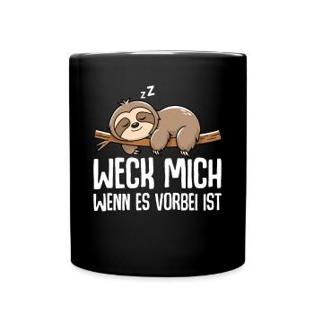 Réveille-moi quand tout est fini / Lève-tard - Mug uni - noir - Devant