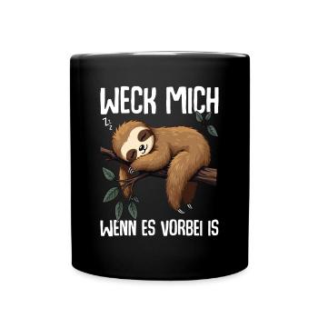 Réveille-moi quand tout est fini / Lève-tard - Mug uni - noir - Devant