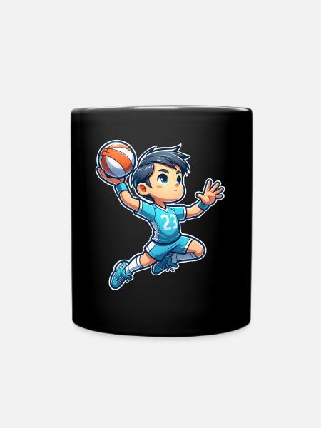 Handball Handballer - Tasse einfarbig - Schwarz