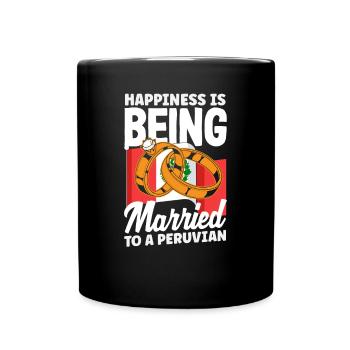 Peru Peruaner Geschenk - Tasse einfarbig - Schwarz - Vorne