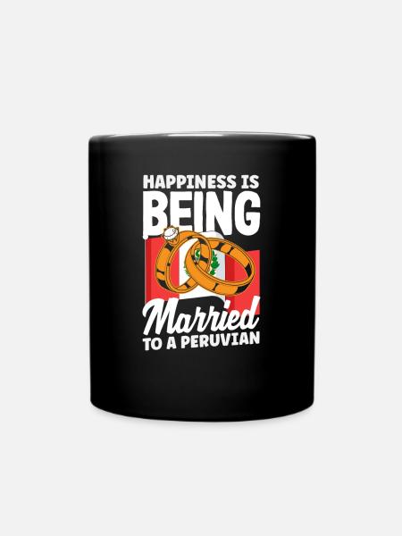 Peru Peruaner Geschenk - Tasse einfarbig - Schwarz