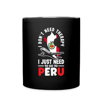 Peru Peruaner Geschenk - Tasse einfarbig - Schwarz - Vorne