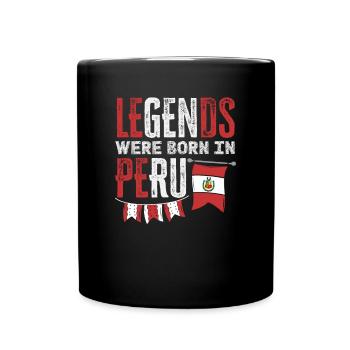 Peru Peruaner Geschenk - Tasse einfarbig - Schwarz - Vorne