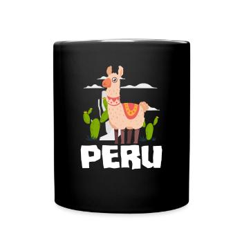 Peru Peruaner Geschenk - Tasse einfarbig - Schwarz - Vorne