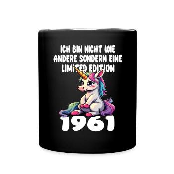 Edition Limitée 1961 Anniversaire Né 1961 - Mug uni - noir - Devant