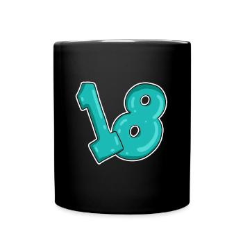 Dix-huit 18 Numéro Numéro - Mug uni - noir - Devant