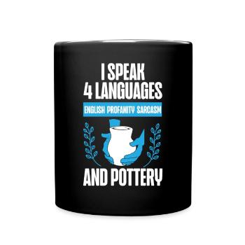 Poterie Céramiste Artiste Je Parle 4 - Mug uni - noir - Devant
