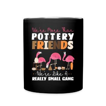 Pottery Ceramics Artist Flamingo - Full Colour Mug - black - Front
