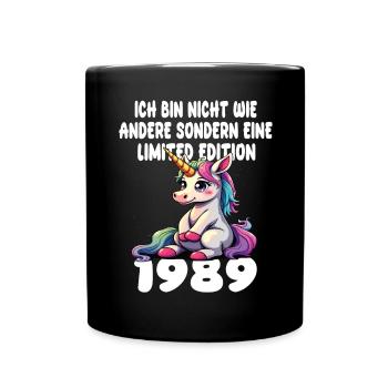 Limited Edition 1989 Geburtstag 1989 Geboren - Tasse einfarbig - Schwarz - Vorne