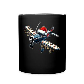 Avion RC modèle avion pilote chapeau de Noël Noël - Mug uni - noir - Devant