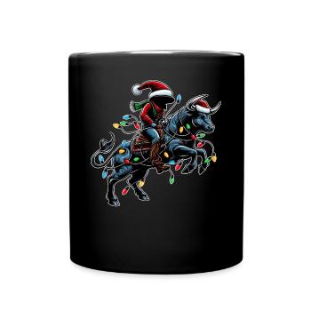 Rodeo Barrel Racer Barrel Racing Weihnachtsmütze - Tasse einfarbig - Schwarz - Vorne