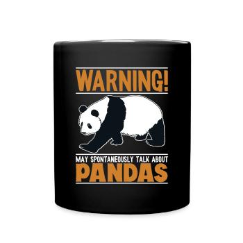 Peut parler spontanément de l’ami des pandas - Mug uni - noir - Devant