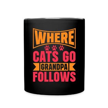 Chats Cadeaux Papy - Mug uni - noir - Devant