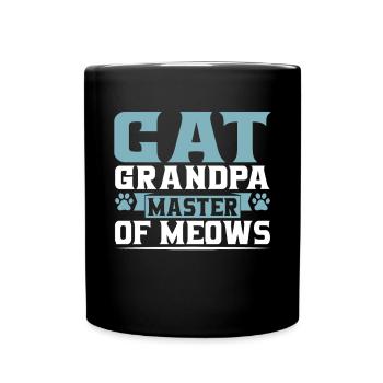 Cat Grandpa Gifts - Tasse einfarbig - Schwarz - Vorne