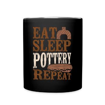 Poterie Céramique Artiste Manger Dormir - Mug uni - noir - Devant