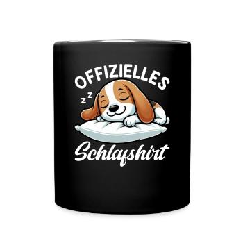 Official Sleep Shirt Beagle Pajamas Chill - Full Colour Mug - black - Front