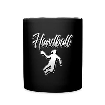 Handball Handballerin - Tasse einfarbig - Schwarz - Vorne
