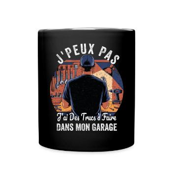 Papa Bricoleur Humour Cadeau Garage Bricolage - Mug uni - noir - Devant
