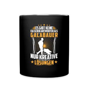 Pionnier de l’aménagement paysager Pas de mauvaise réponse Paysagiste Travailleur en aménagement paysager - Mug uni - noir - Devant