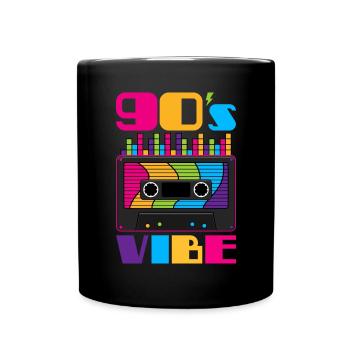 90s retro design / 90s party - Full Colour Mug - black - Front