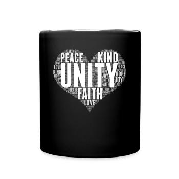 Unity Wordcloud Be Kind, StopS - Full Colour Mug - black - Front