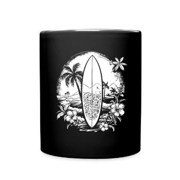 Surfing Sketch - Full Colour Mug - black - Front