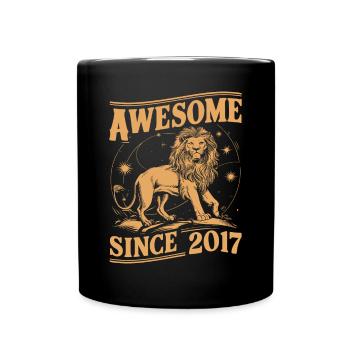 Signe astrologique Lion Zodiaque Année d’anniversaire 2017Leo - Mug uni - noir - Devant