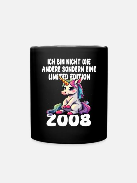 Limited Edition 2008 Geburtstag 2008 Geboren - Tasse einfarbig - Schwarz
