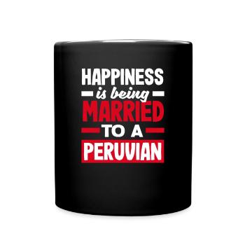 Peru Peruaner Geschenk - Tasse einfarbig - Schwarz - Vorne