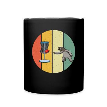 Sloth Disc Golf Sloth Disc Golfing - Full Colour Mug - black - Front