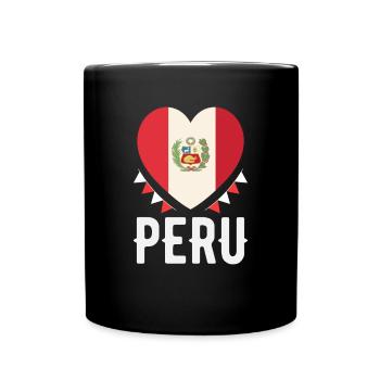 Peru Peruaner Geschenk - Tasse einfarbig - Schwarz - Vorne