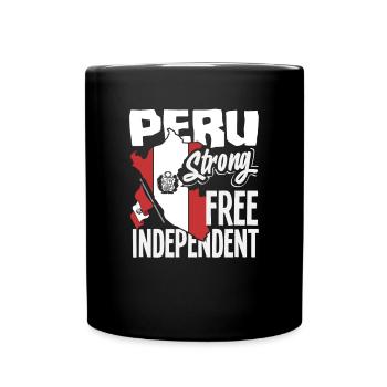 Peru Peruaner Geschenk - Tasse einfarbig - Schwarz - Vorne