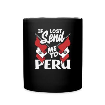 Peru Peruaner Geschenk - Tasse einfarbig - Schwarz - Vorne