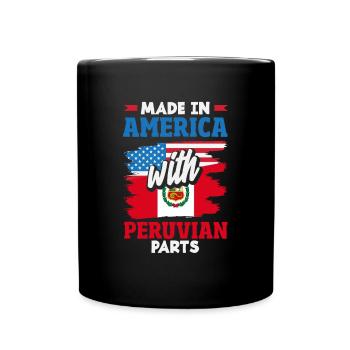 Peru Peruaner Geschenk - Tasse einfarbig - Schwarz - Vorne