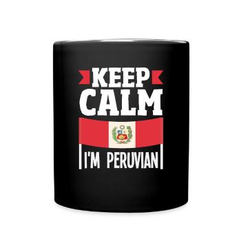 Peru Peruaner Geschenk - Tasse einfarbig - Schwarz - Vorne