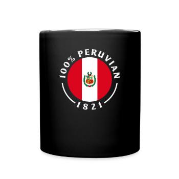 Peru Peruaner Geschenk - Tasse einfarbig - Schwarz - Vorne