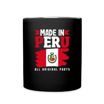 Peru Peruaner Geschenk - Tasse einfarbig - Schwarz - Vorne