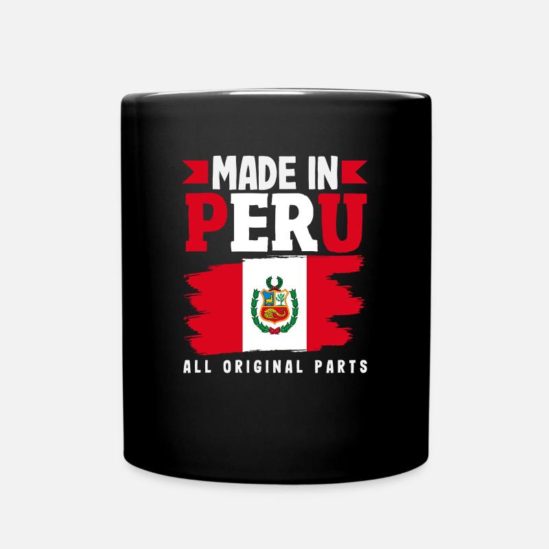 Peru Peruaner Geschenk - Tasse einfarbig - Schwarz