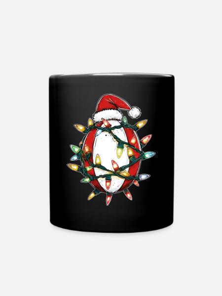 Joueur de rugby Équipe Père Noël - Mug uni - noir