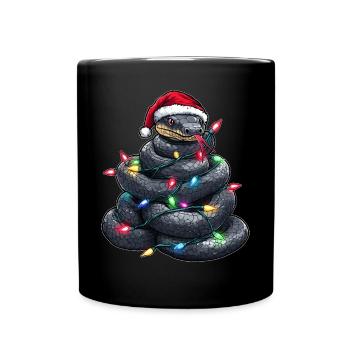 Chapeau de Noël Black Snake Noël - Mug uni - noir - Devant