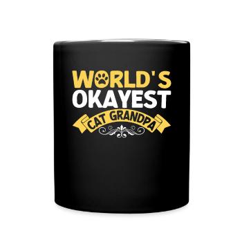 Cat Grandpa Gifts - Tasse einfarbig - Schwarz - Vorne