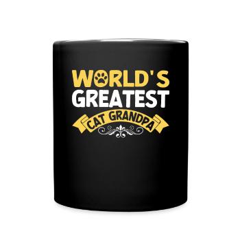 Cat Grandpa Gifts - Tasse einfarbig - Schwarz - Vorne