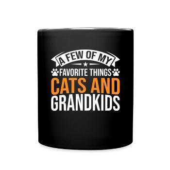 Cat Grandpa Gifts - Tasse einfarbig - Schwarz - Vorne