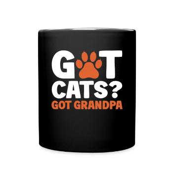 Cat Grandpa Gifts - Tasse einfarbig - Schwarz - Vorne